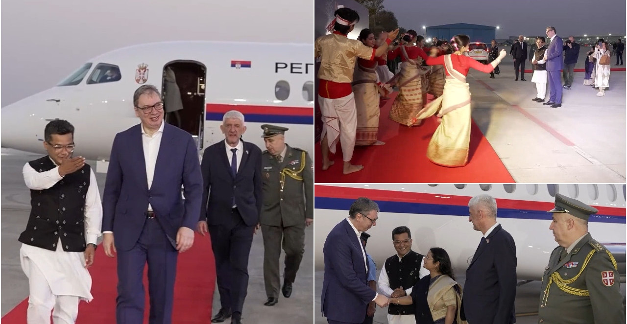 POGLEDAJTE PLES ZA VUČIĆA U INDIJI Predsednik stigao u Nju Delhi, evo šta sledi (VIDEO)