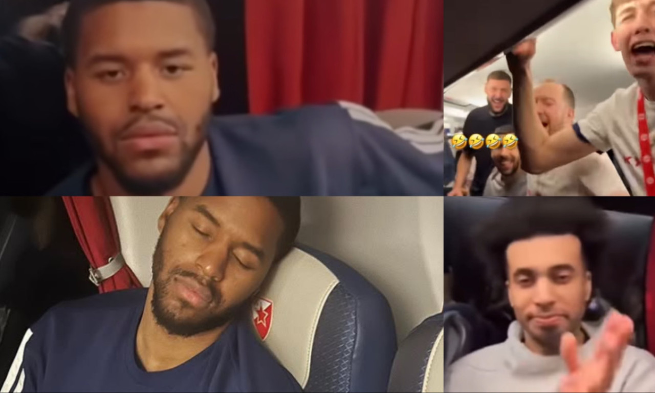 PA, OVO JE HIT! BATLER ZASPAO DOK SU ZVEZDAŠI SLAVILI KUP! Scene iz crveno-belog autobusa su neprocenjive (VIDEO)