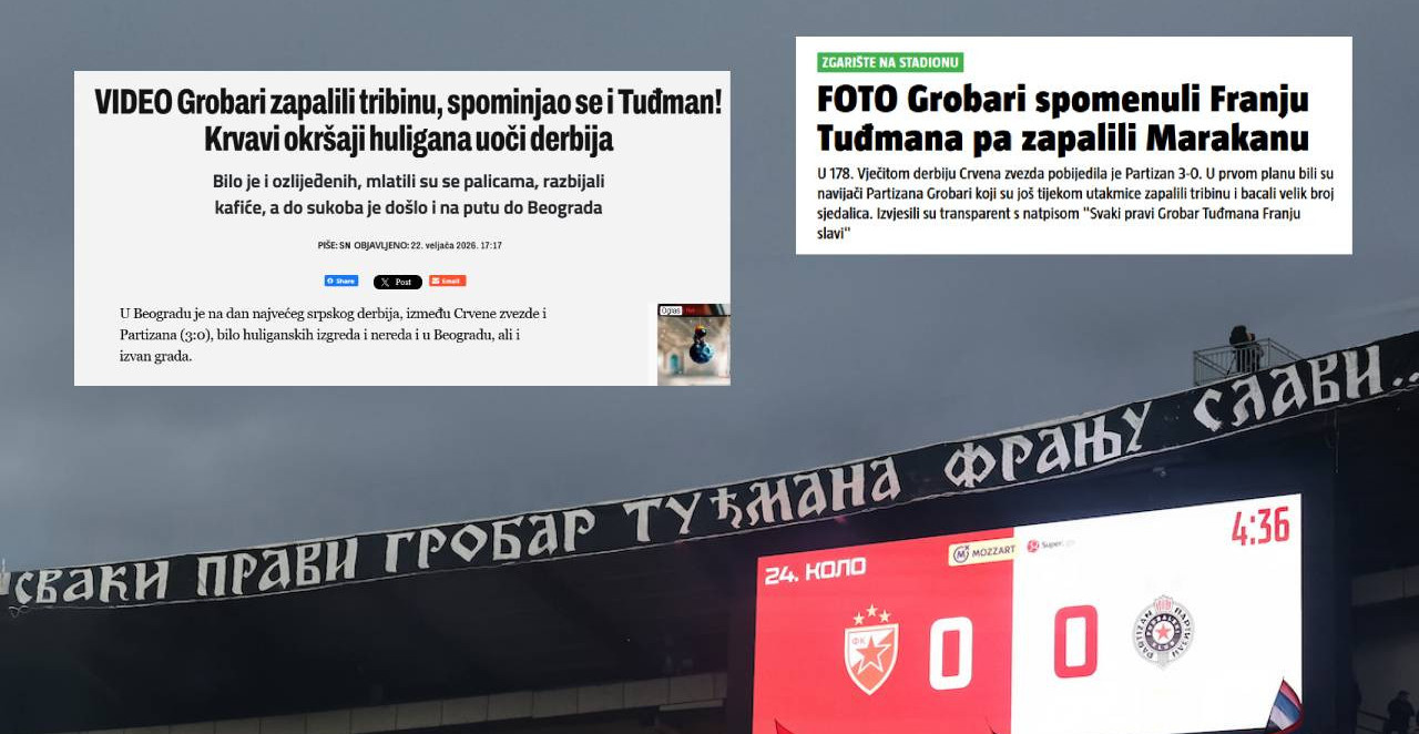 HRVATIMA OVAJ DETALJ SA VEČITOG DERBIJA NIJE PROMAKAO: "Delije Grobarima spremile neviđenu podvalu!" (FOTO)