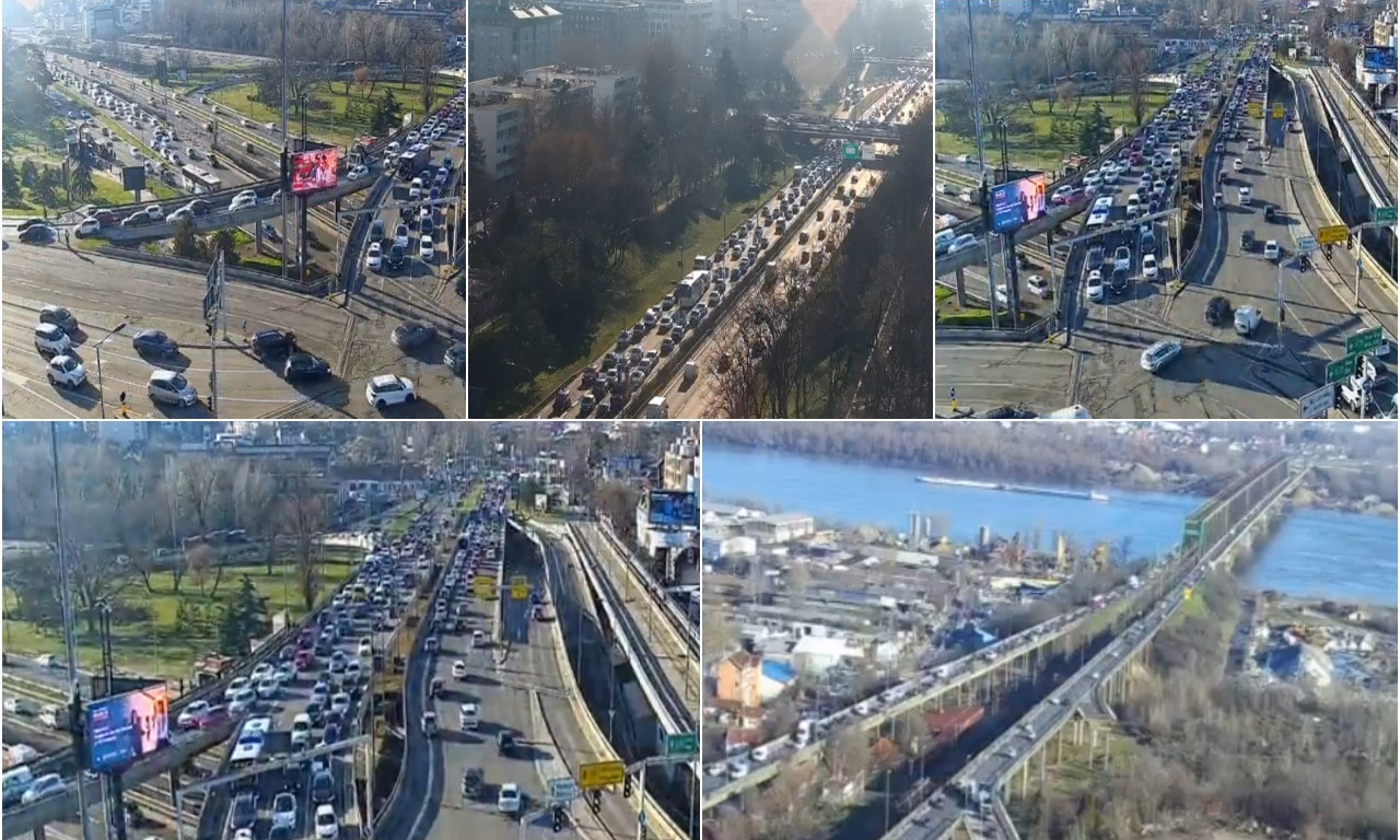 ŠPIC PARALISAO PRILAZE CENTRU GRADA Mostovi zakrčeni, automobili ovde mile (FOTO)