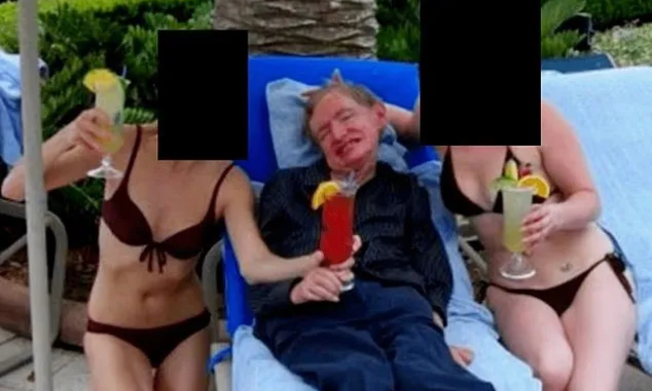ŠTA JE SLAVNI NAUČNIK RADIO NA "OSTRVU PEDOFILA"? Isplivala fotografija Hokinga u društvu lepotica, svet u šoku