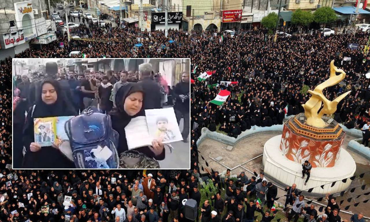 KOVČEZI ZA DECU, SLIKE MALIŠANA I JECAJI ZA 165 UBIJENIH U ŠKOLI... Najpotresnije scene od napada na Iran (FOTO+VIDEO)