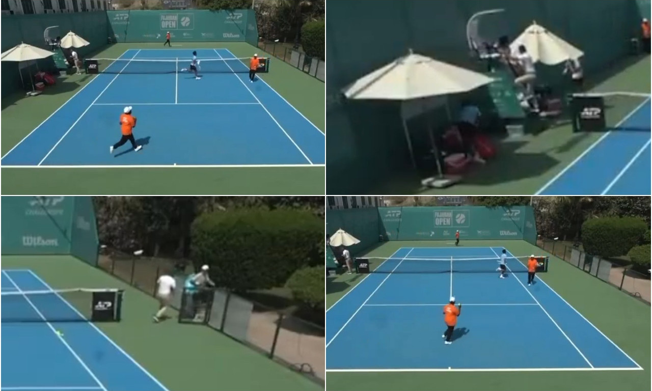 UŽAS! TENISERI MORALI DA IGRAJU USRED NAPADA! Pogledajte kako panično beže, prizori iz Emirata lede krv u žilama (VIDEO)