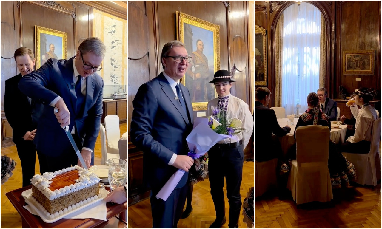 "NEMA TORTE KAO ŠTO JE..." Vučić oduševljen rođendanskim poklonom, evo šta je dobio od slovačkog ambasadora (FOTO/VIDEO)