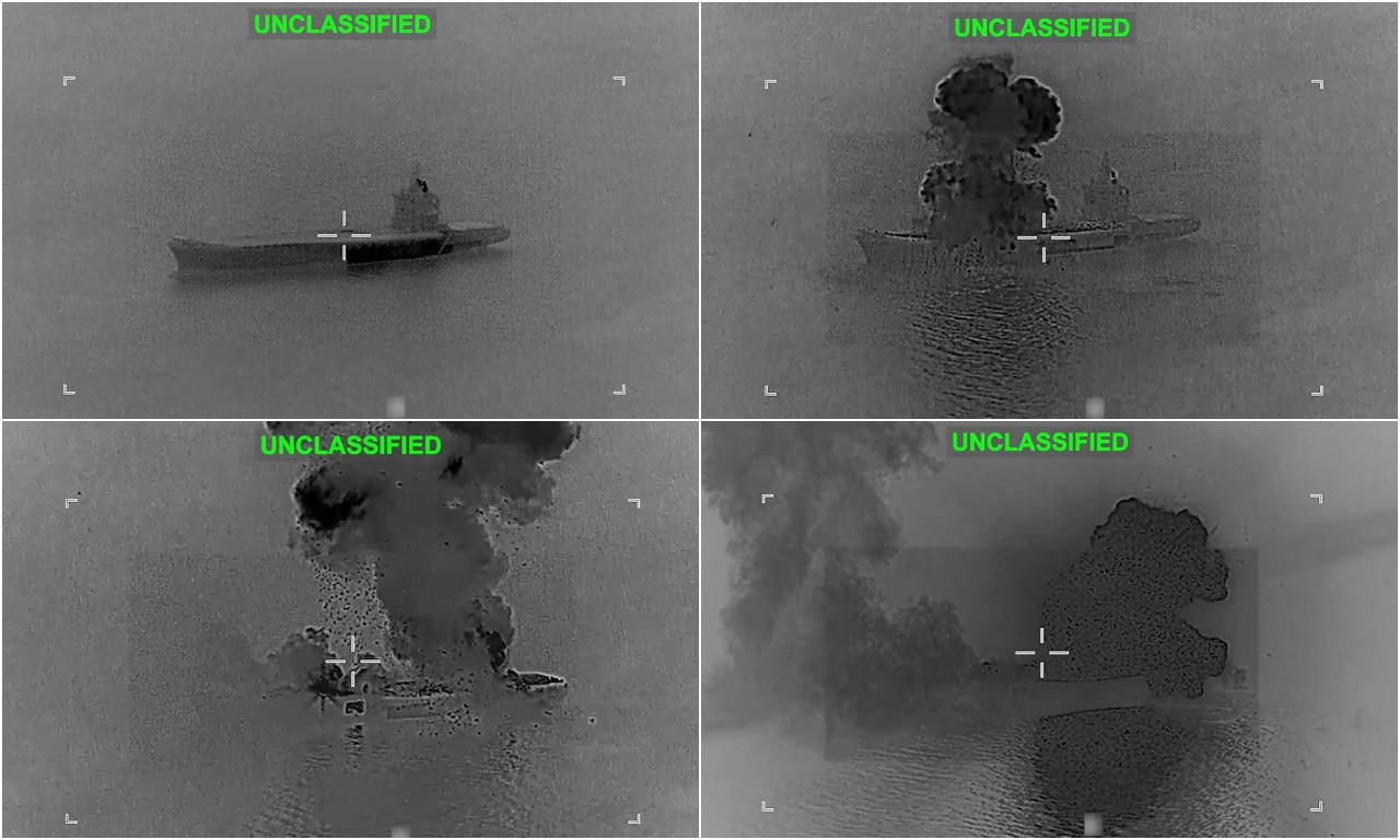 GORI IRANSKI NOSAČ DRONOVA! Amerikanci krenuli u totalno uništenje: "Ne stajemo dok ne potopimo celu mornaricu!" (VIDEO)