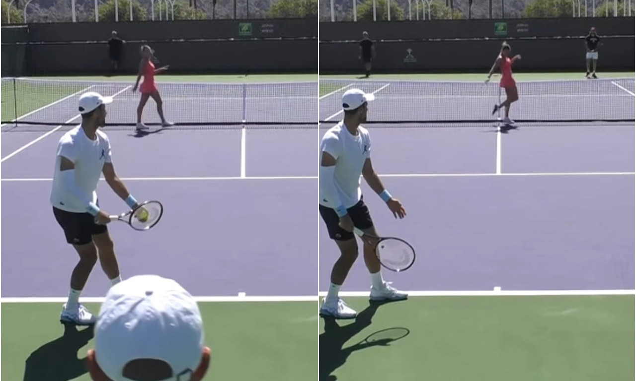 ĐOKOVIĆ NE MOŽE DA TRENIRA OD SABALENKE! Pogledajte kako je Arina omela Novaka (VIDEO)