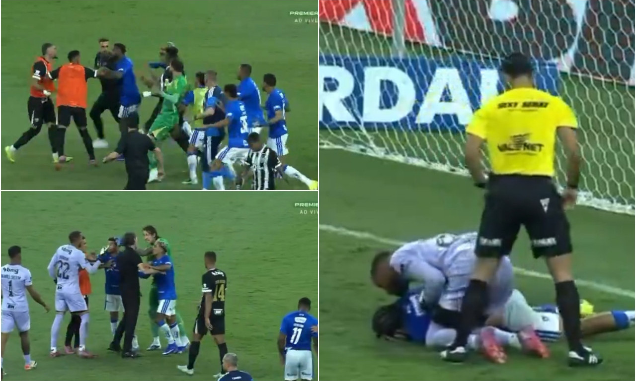 SRBIN DOBIO BATINE U METEŽU 23 IGRAČA! Ovakvu tuču na terenu svet nije video, ne zna se ko koga maklja (VIDEO)