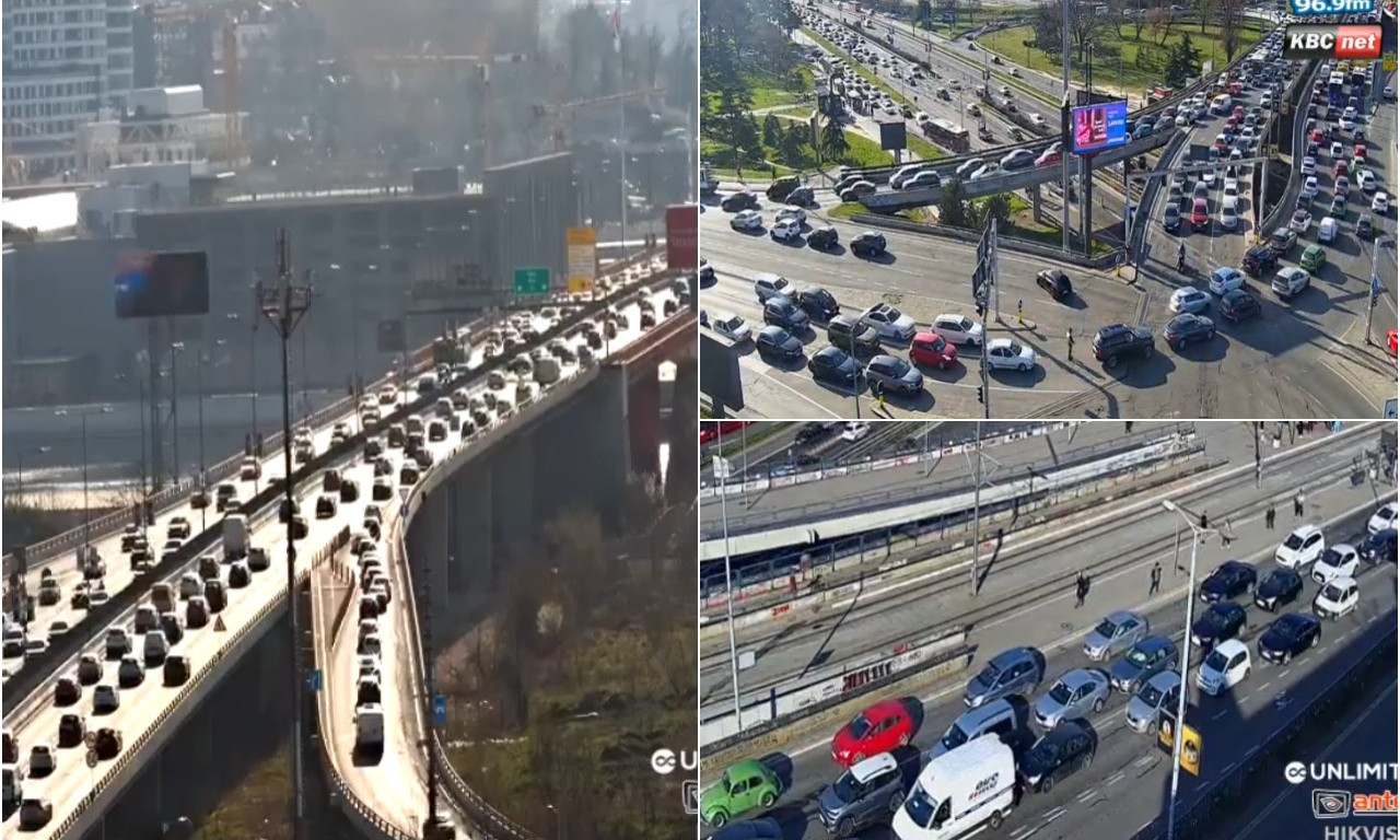 SVE STOJI NA DVE TAČKE U BEOGRADU! Saobraćaj od jutros u crvenom - evo gde su gužve (FOTO)