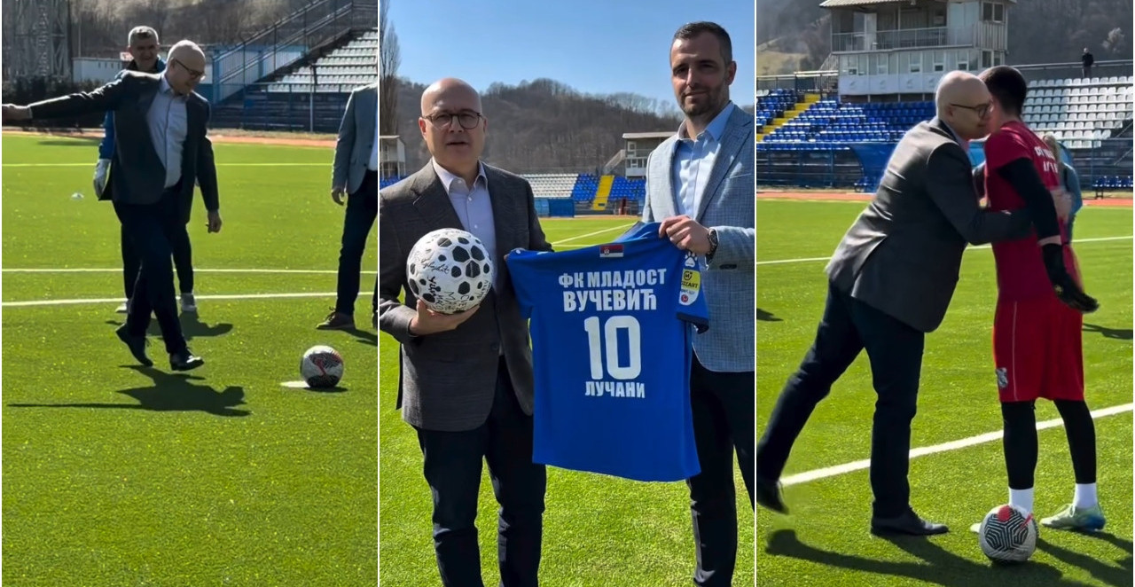 POGLEDAJTE KAKO MILOŠ VUČEVIĆ U ODELU TRESE MREŽU MLADOSTI IZ LUČANA: Političar dobio i vredan poklon (VIDEO)