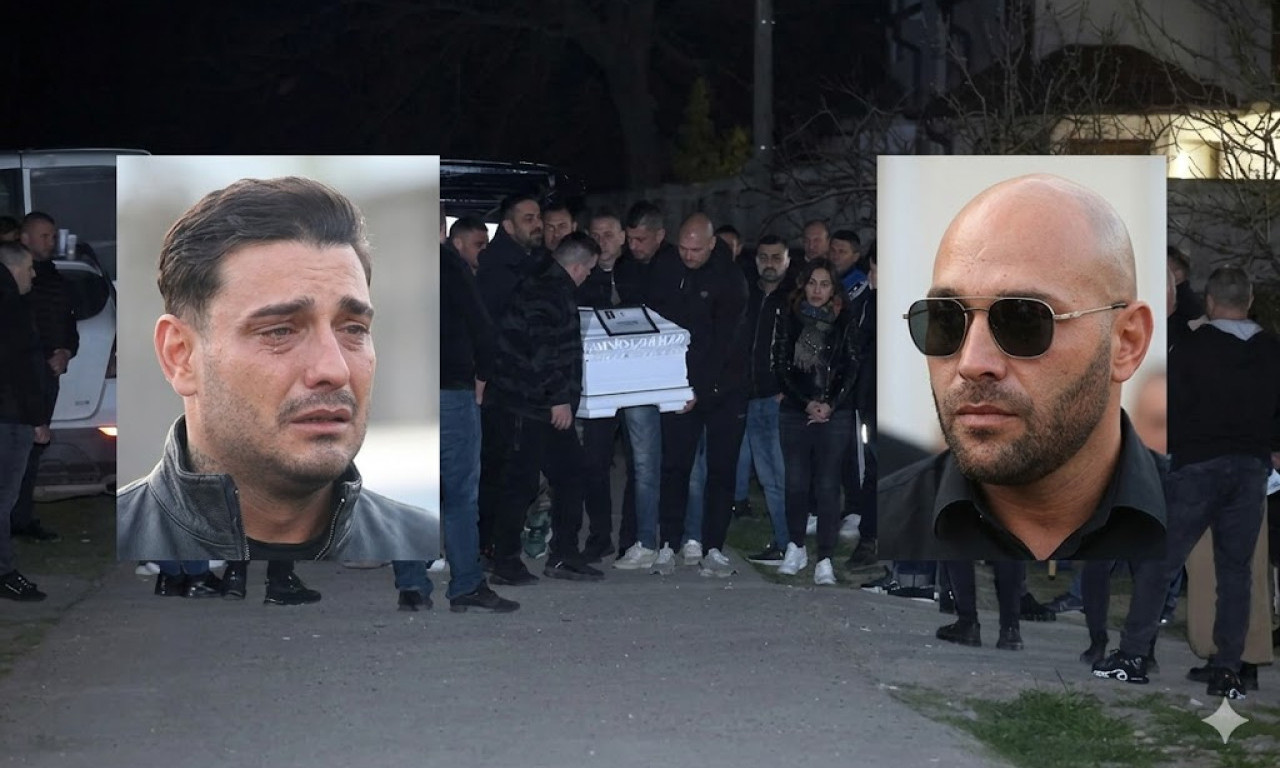 BELI KOVČEG SA TELOM BRATA DARKA LAZIĆA STIGAO U BRESTAČ Jecaji pevača i majke odjekuju ulicom, došla Hitna pomoć (FOTO)