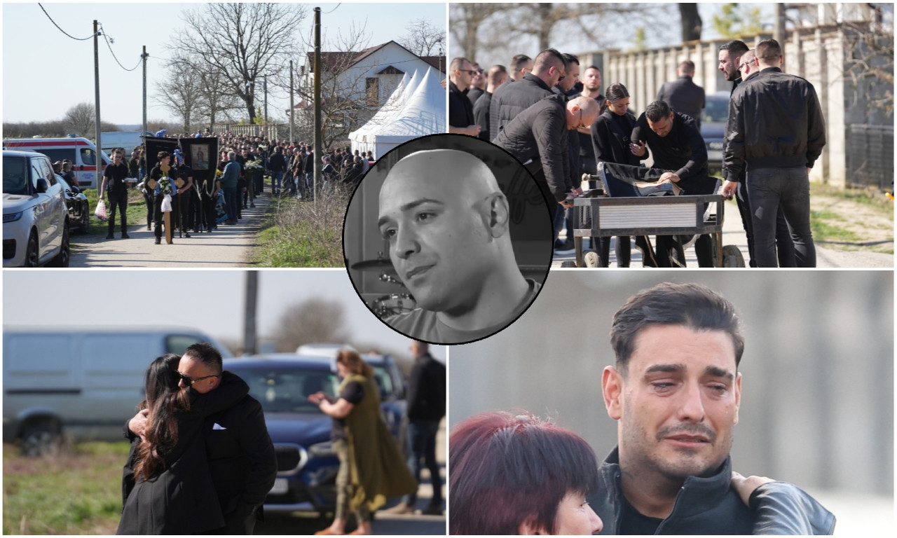 SAHRANA BRATA DARKA LAZIĆA Udovica jedva hoda, pevač mazi kovčeg, priča sa pokojnim Draganom (FOTO/VIDEO)