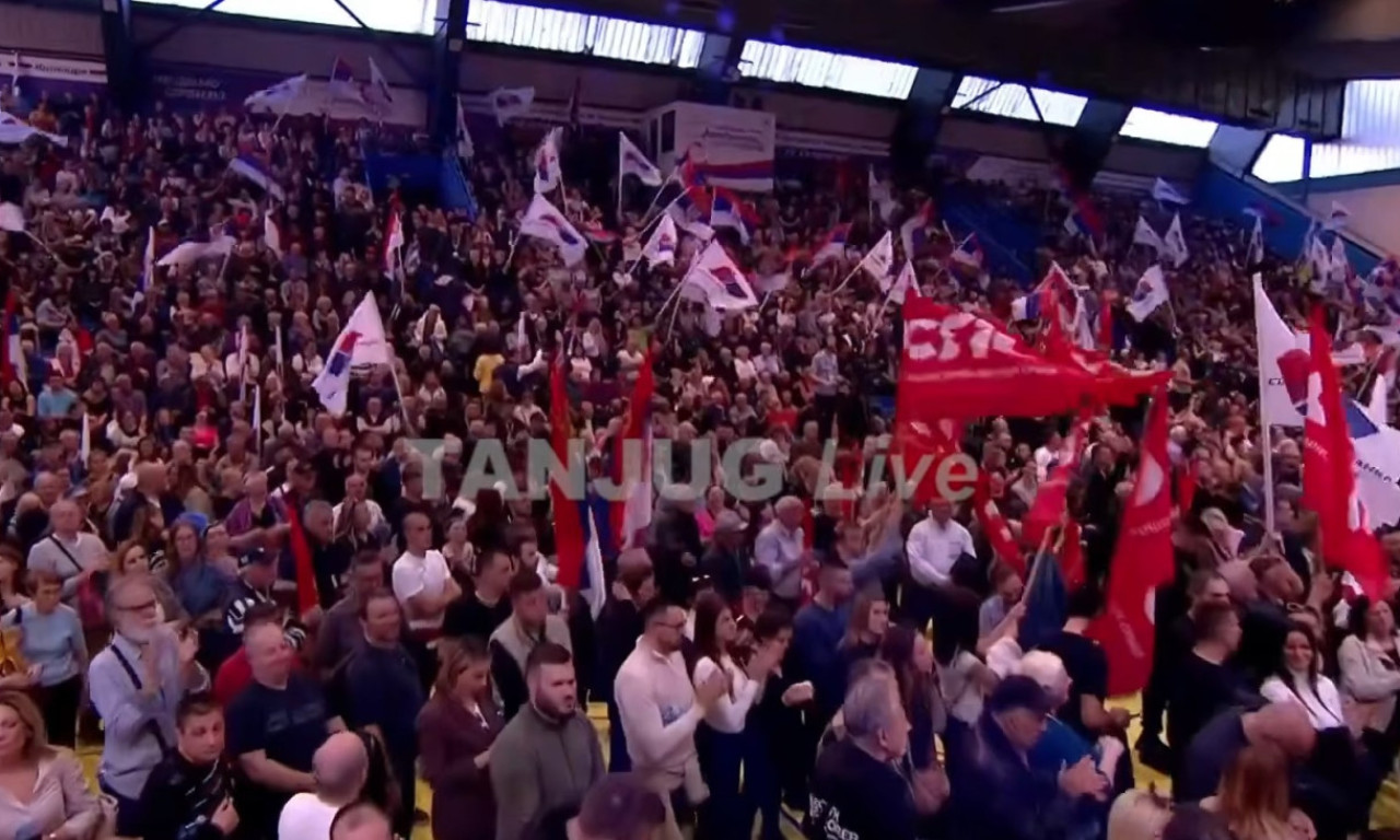 POČEO MITING SNS U ARANĐELOVCU, OBRAĆA SE I PREDSEDNIK VUČIĆ (VIDEO)