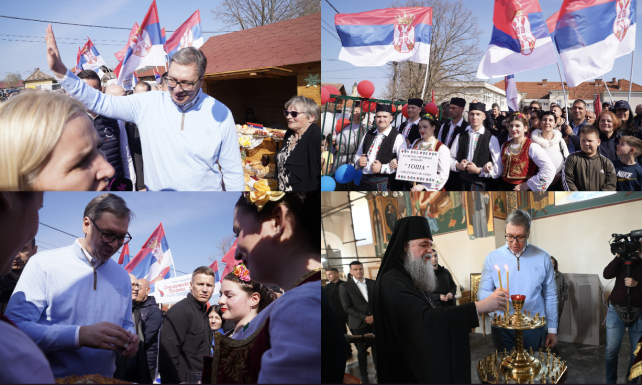 "DA SE UJEDINIMO OKO TRPEZE I ODBRANIMO ZEMLJU!" Snažna Vučićeva poruka narodu u Azanji (FOTO+VIDEO)