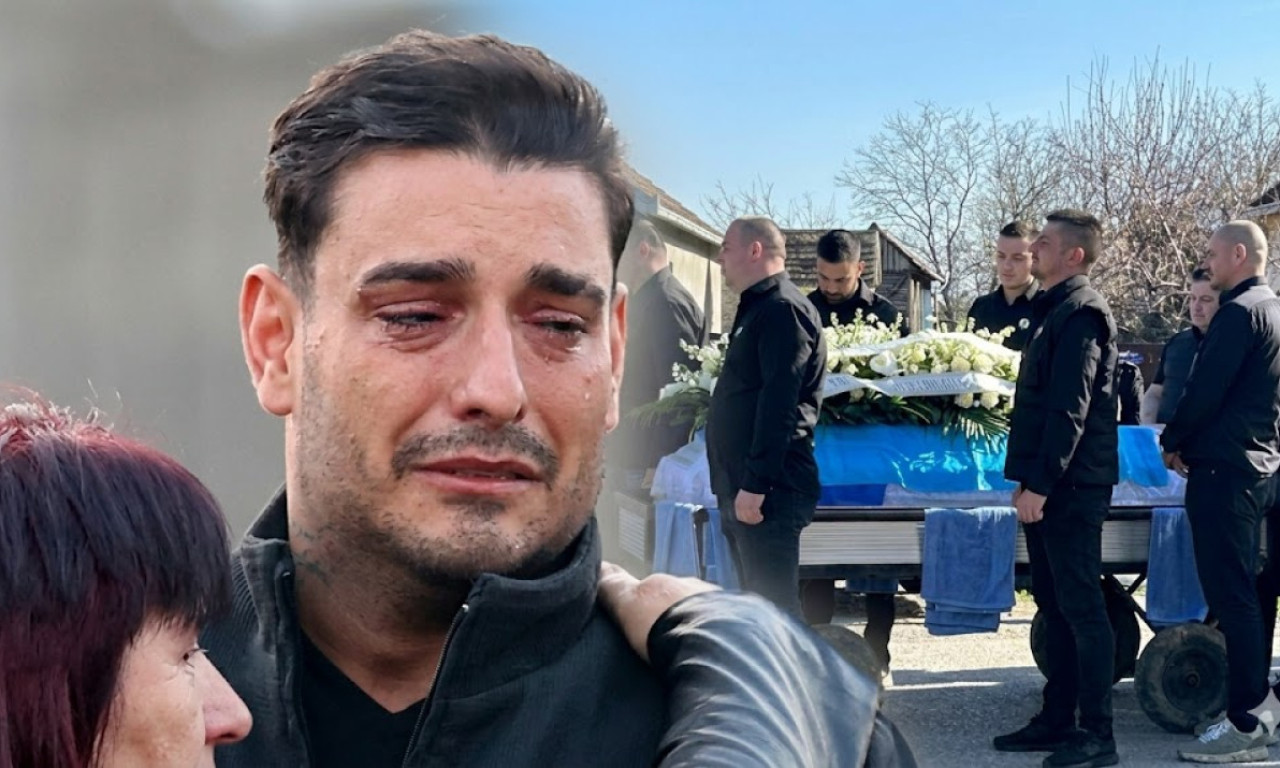 OVO SU SVI PRIMETILI NA SAHRANI BRATA DARKA LAZIĆA: Beli kovčeg bio prekriven plavim peškirima, iza toga se krije snažna simbolika