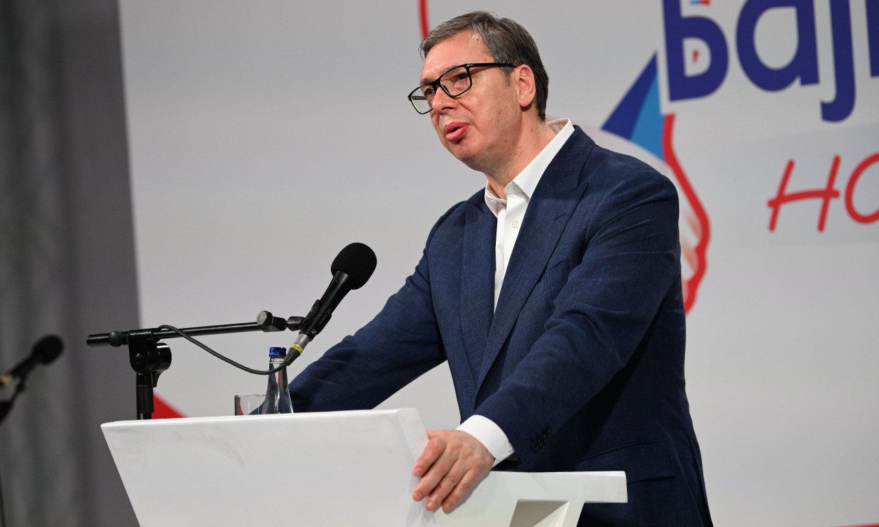 VUČIĆ SE OBRATIO NA SKUPU U BAJINOJ BAŠTI: "Pre godinu dana pokušali su i spolja i iznutra da zadaju završni udarac Srbiji" (VIDEO)