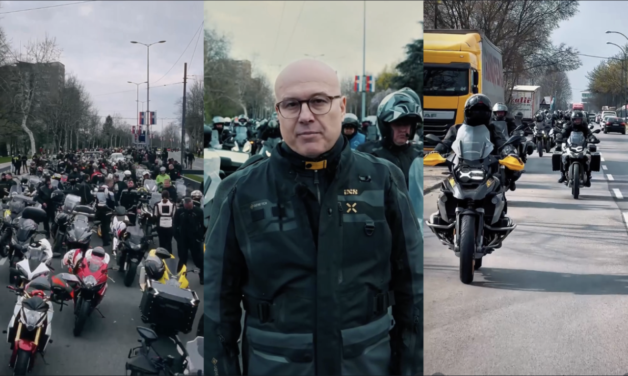 VUČEVIĆ U PRATNJI 1.500 BAJKERA IŠAO NA SKUP U ARENU Pogledajte neverovatan prizor koji je obišao Srbiju! (VIDEO)