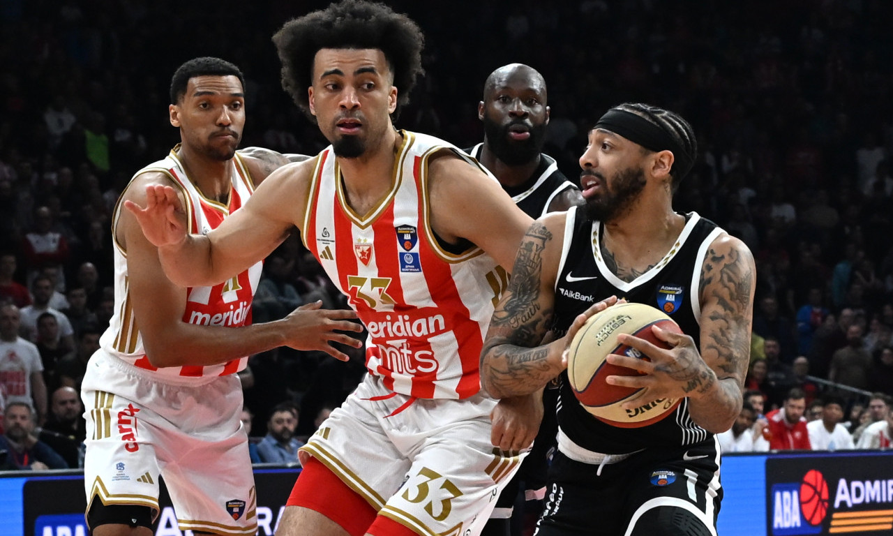 CRVENO-BELI SRUŠILI PARTIZAN U VEČITOM DERBIJU Potpuna drama u ABA ligi