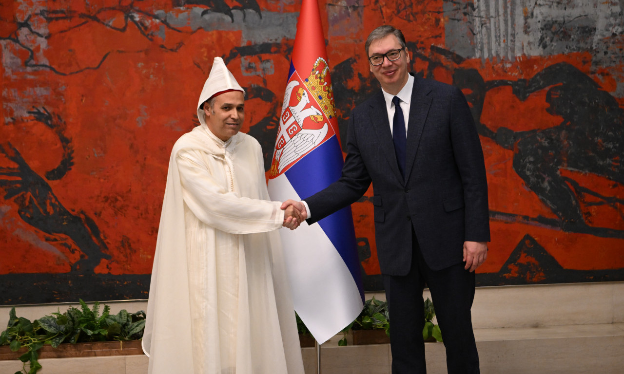 VUČIĆ PRIMIO AKREDITIVNA PISMA AMBASADORA KRALJEVINE MAROKO Predsednik se osvrnuo i na ekonomsku saradnju dve zemlje