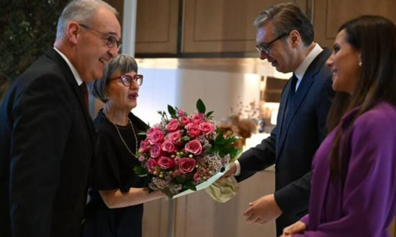 VUČIĆ SA SUPRUGOM UGOSTIO NA VEČERI PREDSEDNIKA ŠVAJCARSKE "Ovde ako se pije dobar si domaćin i gost" (FOTO)