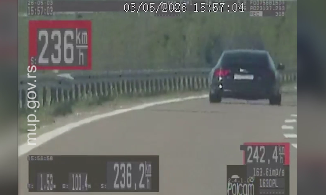 DIVLJAO NA AUTO-PUTU: Grčki državljanin vozio 236 kilometara na sat, isključen iz saobraćaja kod Bujanovca (VIDEO)