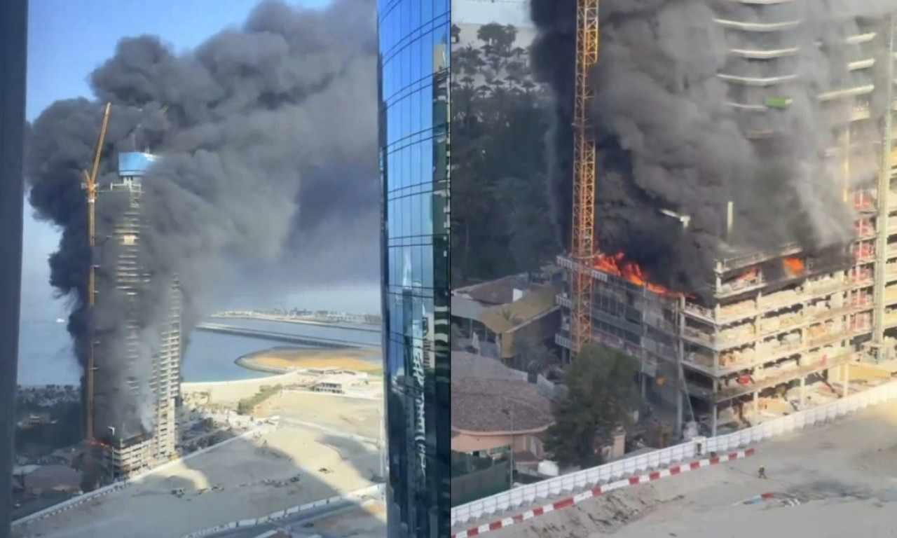 DRAMATIČNE SCENE IZ DUBAIJA Veliki požar guta zgradu pored poznatog hotela! (VIDEO)