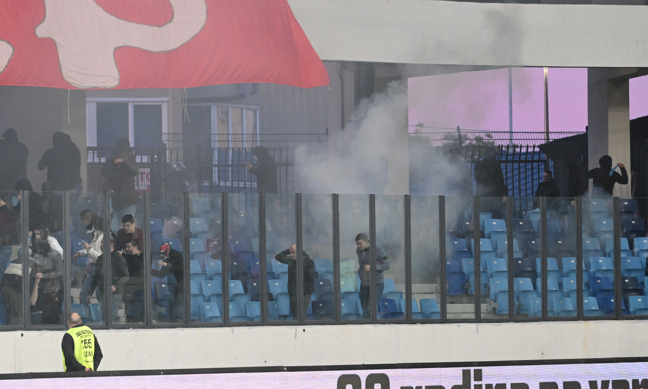 HAOS U LOZNICI! Kasni finale Kupa Srbije, sukob navijača Crvene zvezde i policije (FOTO)