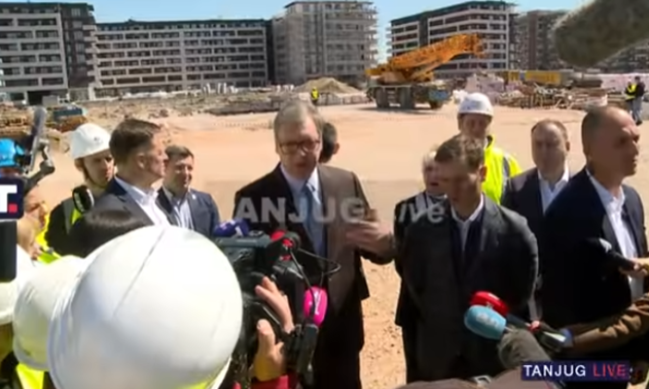 VUČIĆ NA GRADILIŠTU EKSPO 2027: Stadion će čudesno da izgleda! (VIDEO/FOTO)