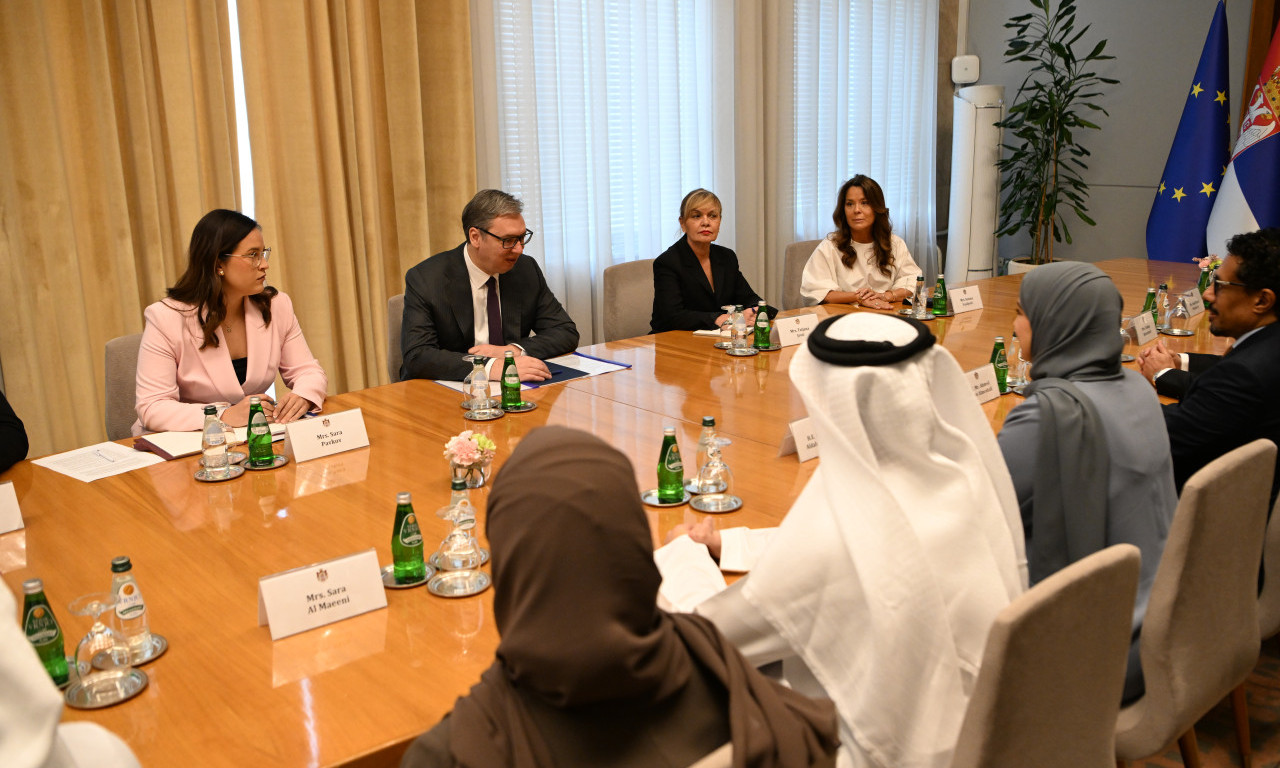 VUČIĆ RAZGOVARAO SA MINISTARKOM UAE Srbija i Emirati jačaju saradnju u zelenoj energiji i poljoprivredi