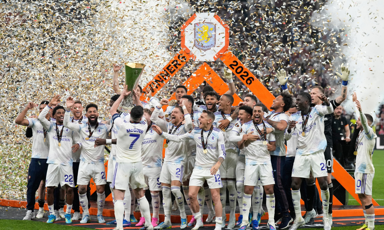 TROFEJ POSLE 44 GODINE: Fudbaleri Aston Vile ubedljivo savladali Frajburg i osvojili Ligu Evrope (FOTO)