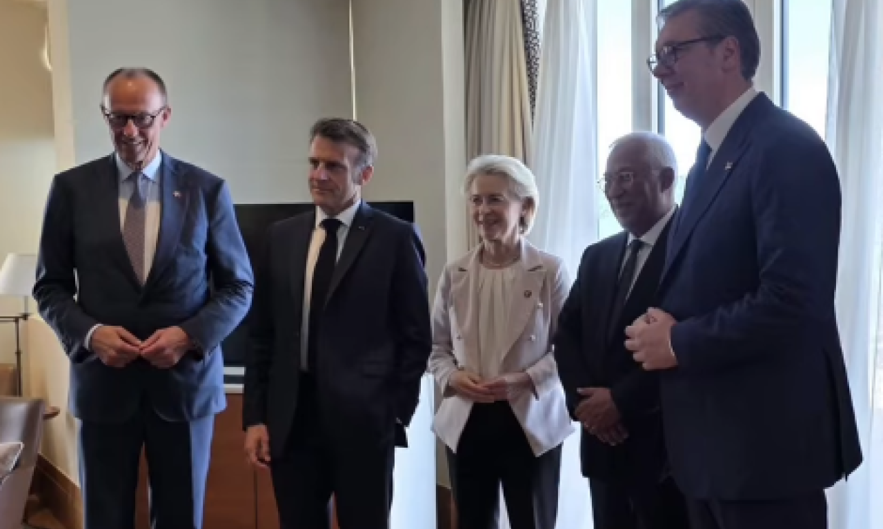 SAMIT KOJI MOŽE DA PROMENI REGION Vučić sa Makronom, Fon der Lajen, Koštom i Mercom