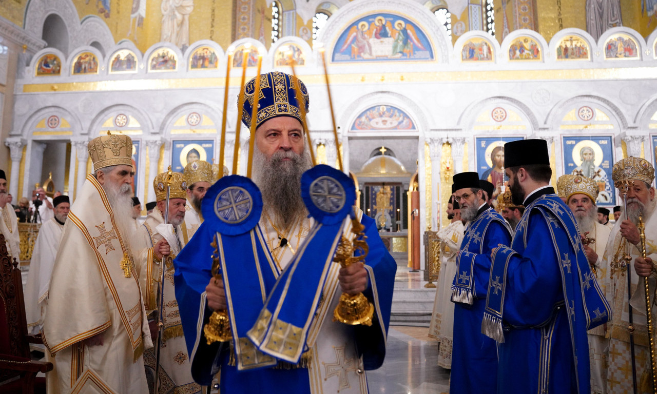 PORFIRIJE U HRAMU SLUŽI LITURGIJU: Ispraćaj Časnog pojasa posle molebana u 14 časova