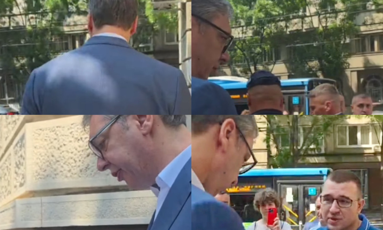 DEO RADNIKA GSP ISPRED PREDSEDNIŠTVA, VUČIĆ IZAŠAO DA RAZGOVARA SA NJIMA:  "Primio sam zahteve, pripremićemo odgovor u roku od sedam dana" (VIDEO)