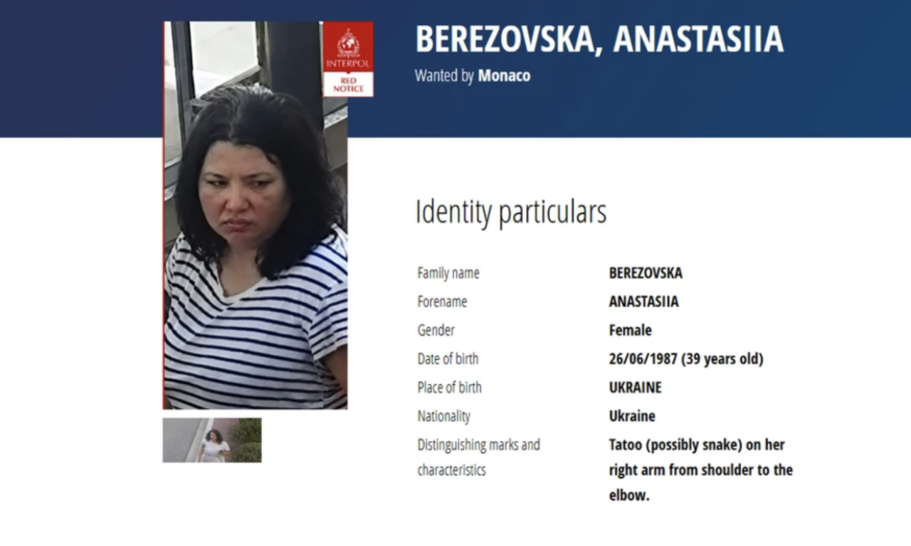 INTERPOL IZDAO CRVENU POTERNICU ZA ANASTASIJOM Ovo je žena osumnjičena za bombaški napad! Na ruci ima tetovažu zmije (FOTO)