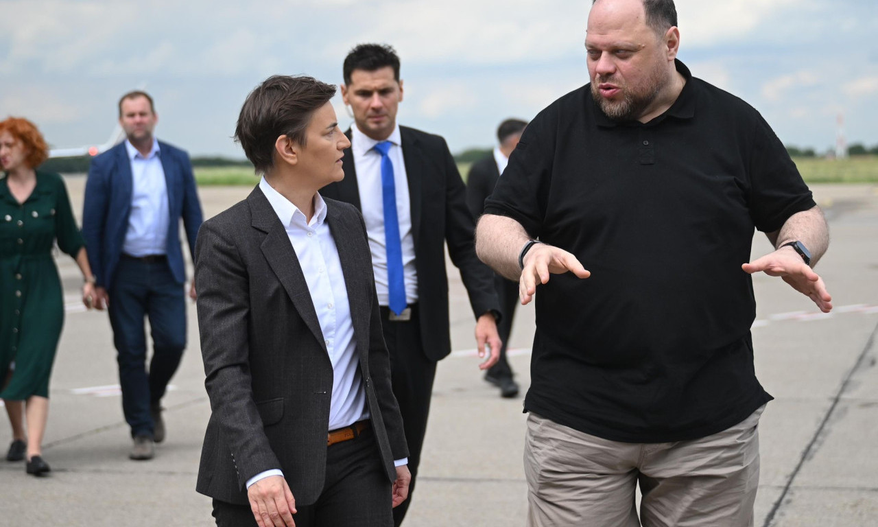 U POSETI SRBIJI: Predsednik Vrhovne rade Ukrajine Stefančuk stigao u Beograd, dočekala ga Ana Brnabić