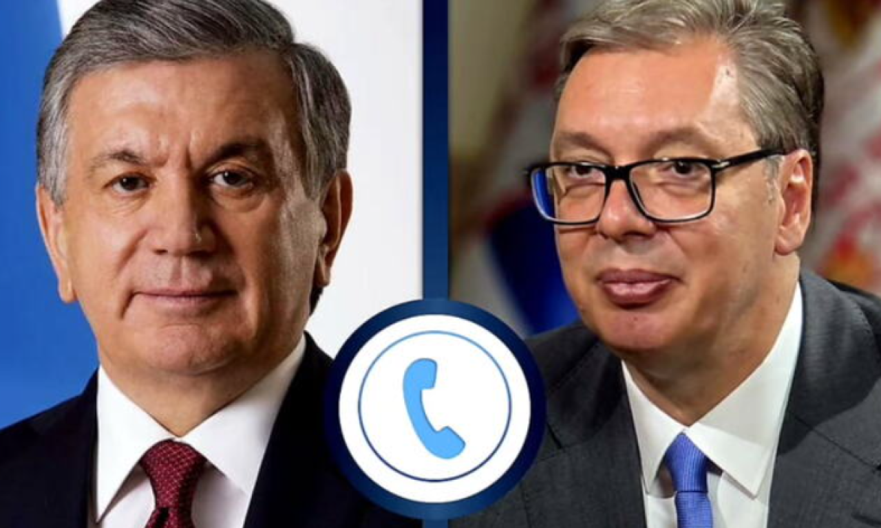 VUČIĆ RAZGOVARAO SA PREDSEDNIKOM UZBEKISTANA: Značajan potencijal za zajedničke projekte i rođendanska čestitka