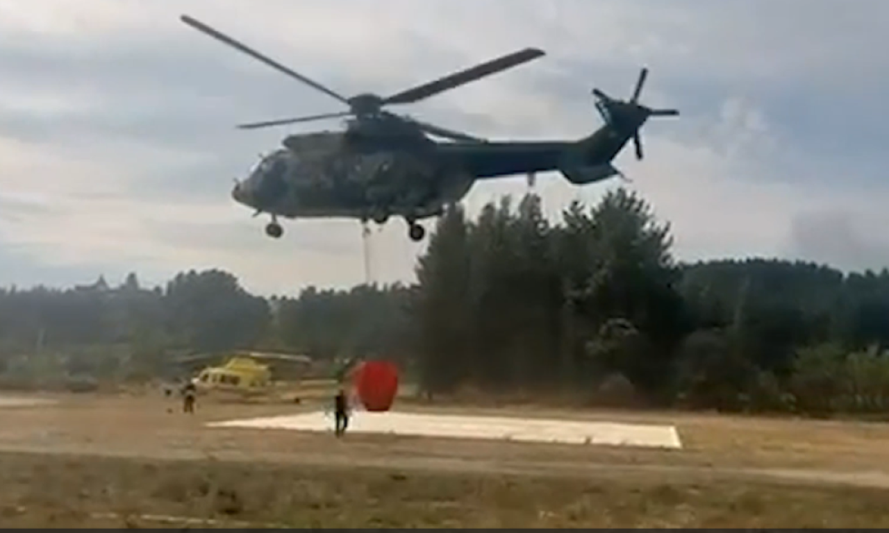 DOLETELI U POMOĆ: Super Puma MUP-a Srbije angažovana na gašenju požara u Španiji