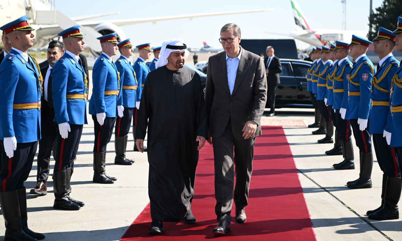 "JOŠ JEDNA VAŽNA STANICA ODNOSA SRBIJE I UAE" Vučić ispratio Mohameda bin Zajeda nakon posete Beogradu (FOTO+VIDEO)