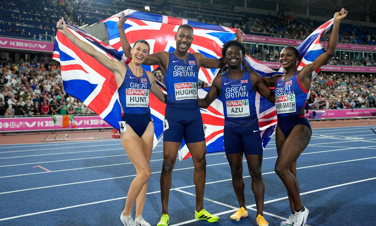 EVROPSKO PRVENSTVO U ATLETICI: Mešovita štafeta Velike Britanije osvojila zlato na 4x100 metara