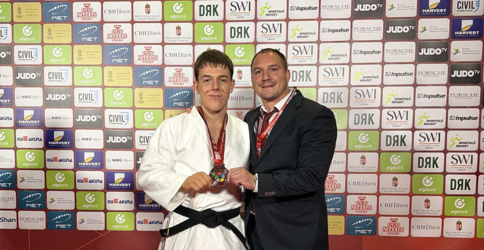 NOVI USPEH DŽUDISTA Mihajlo Simin osvojio srebro u Budimpešti, Vasilije Grujičić peto mesto