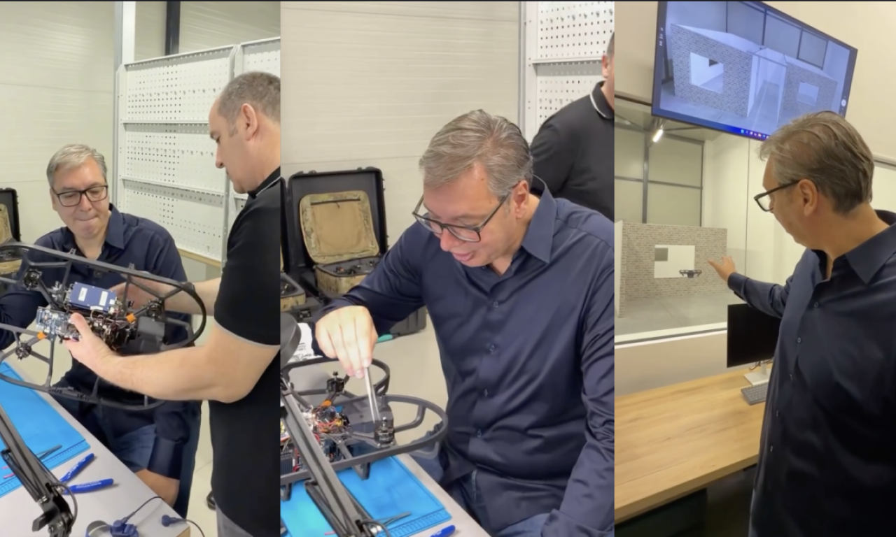 VUČIĆ OTVORIO FABRIKU ZA SKLAPANJE DRONOVA IZRAELSKE PROIZVODNJE: "Jutros sam bio posebno ponosan na Srbiju" (VIDEO)