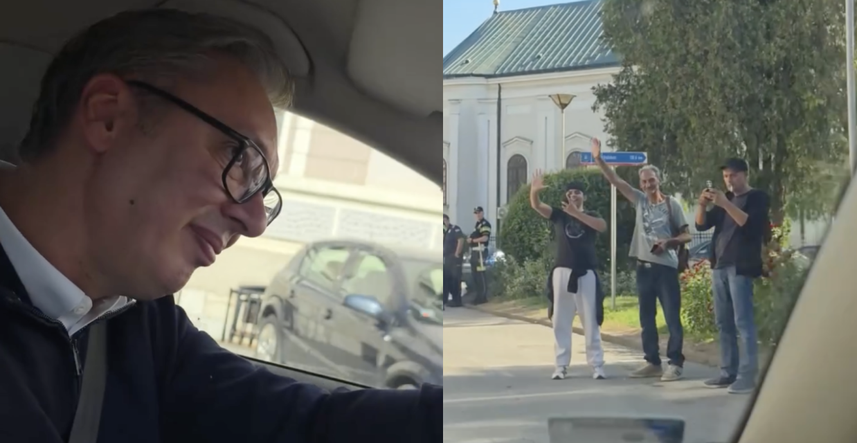 POGLEDAJTE KAKO NAROD REAGUJE KADA VIDI VUČIĆA ZA VOLANOM: Svi se odmah hvataju za džepove i ... (VIDEO)